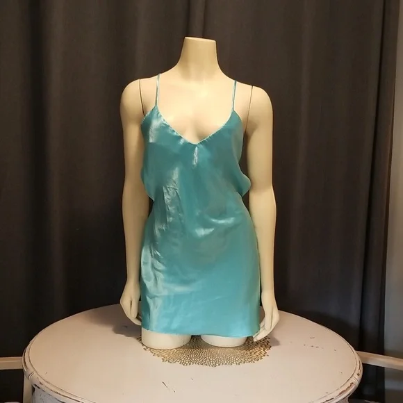 VINTAGE 2001 Victoria's Secret Slip Dress lingerie blue xsmall - Picture 1 of 11